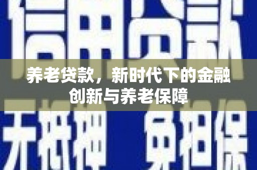 衡阳养老贷款，新时代下的金融创新与养老保障