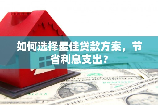 苏尼特右旗如何选择最佳贷款方案，节省利息支出？