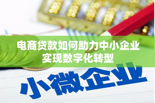 阳高电商贷款如何助力中小企业实现数字化转型