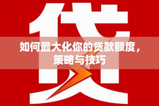 温州如何最大化你的贷款额度，策略与技巧