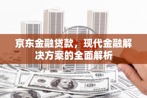 邯郸京东金融贷款，现代金融解决方案的全面解析