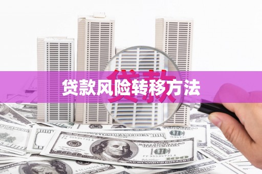 礼县贷款风险转移方法 礼县贷款风险转移方法