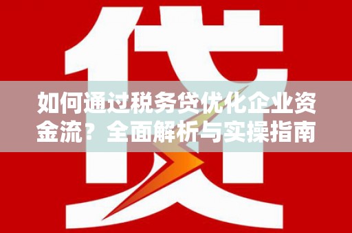 墨竹工卡如何通过税务贷优化企业资金流？全面解析与实操指南
