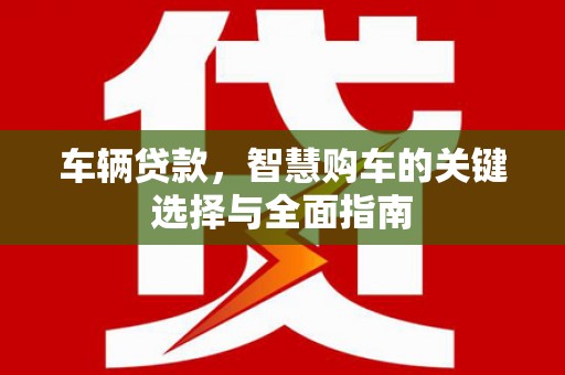 金溪车辆贷款，智慧购车的关键选择与全面指南