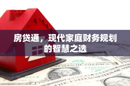 武川房贷通，现代家庭财务规划的智慧之选