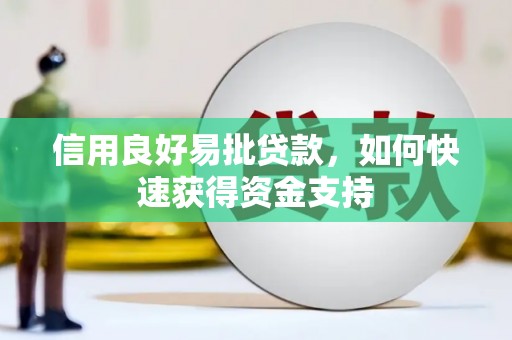 尼玛信用良好易批贷款，如何快速获得资金支持