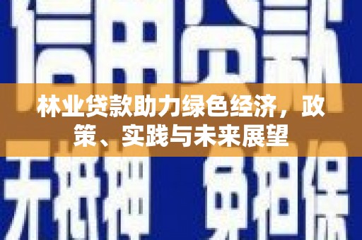 田尾林业贷款助力绿色经济，政策、实践与未来展望
